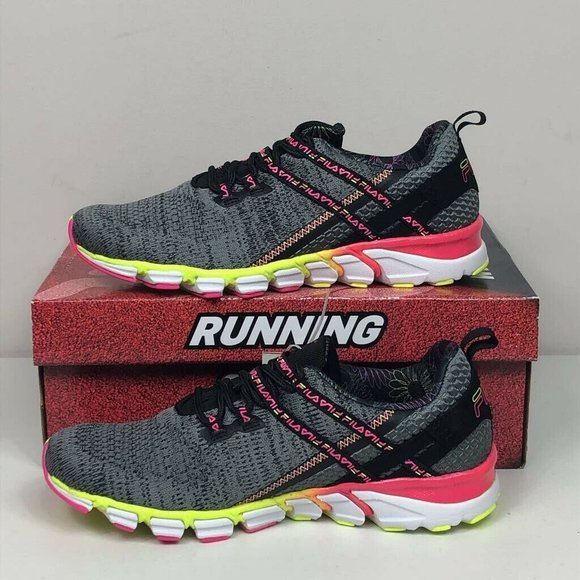 Fila Womens Memory Realmspeed Evo Running Shoes Gray Pink 5RM00570-059 8.5M New - Picture 2 of 11